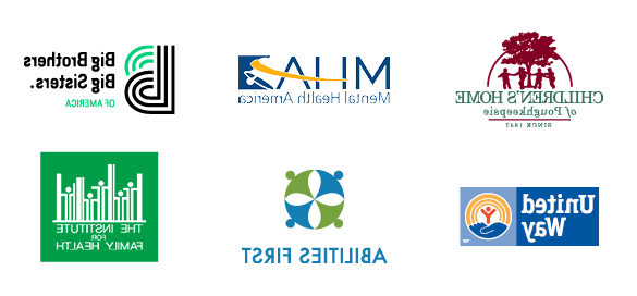 Logos of Psychology internship locations: Children's Home of Poughkeepsie, Big Brothers Big Sisters, United Way, Abilities First, and The Institute for Family Health