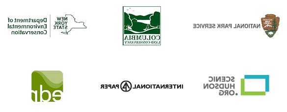 Logos of Environmental Science and Policy internship locations: National Parks Service, Columbia Land Conservancy, New York State Department of Environmental Conservation, Scenic Hudson, International Paper, and Environmental Design & Research.