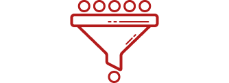 Image of synthesizing complex information icon.