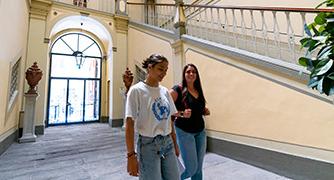 Italy students in residence hall