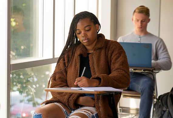 Image of students working at their desks