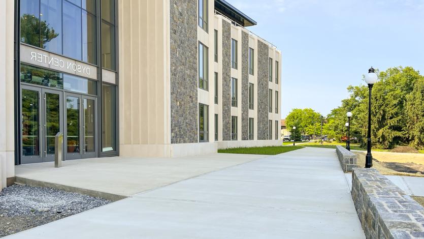 Image of patio outside Dyson Center.