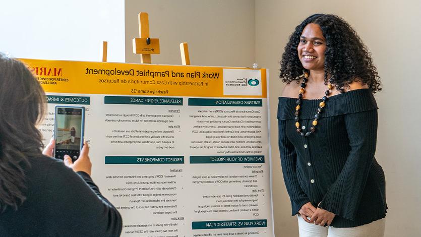 Image of Paschalyn Cama ’25 with her project overview. 